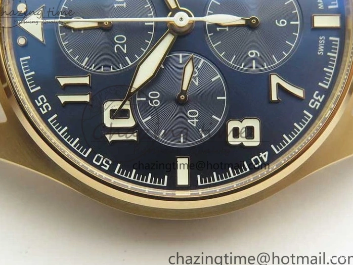 MIROTIME 0523 Sleek Pilot Chrono 377721 “Le Petit Prince” RG ZF 1:1 Best Edition on Brown Leather Strap A 7182